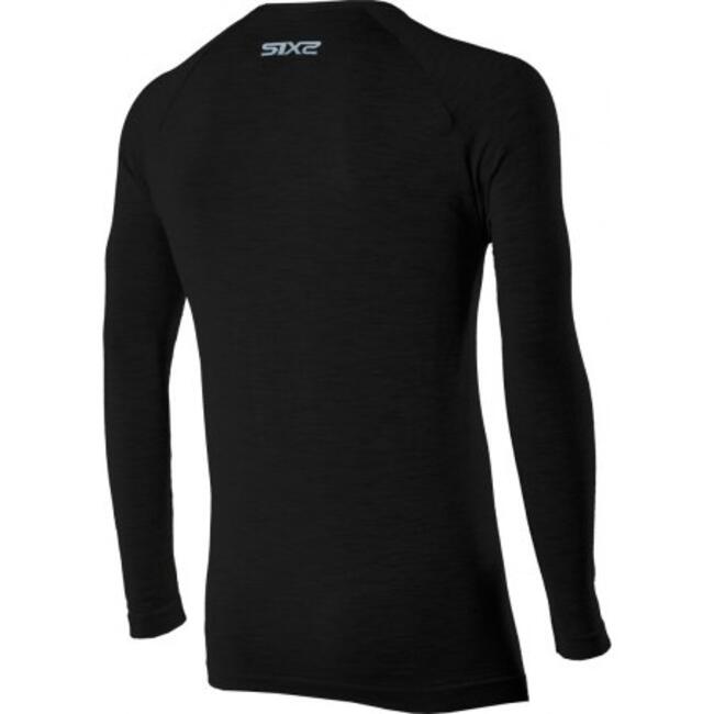 Maglia Termica Moto Wool Black Six2 Unisex